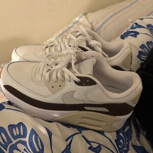 Nike White and Tan Sneakers